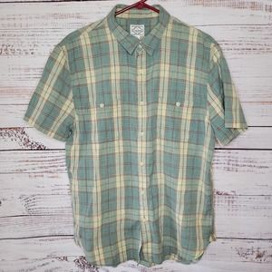 The Lucky Brand Mens L Short Sleeve Button Down Work Shirt